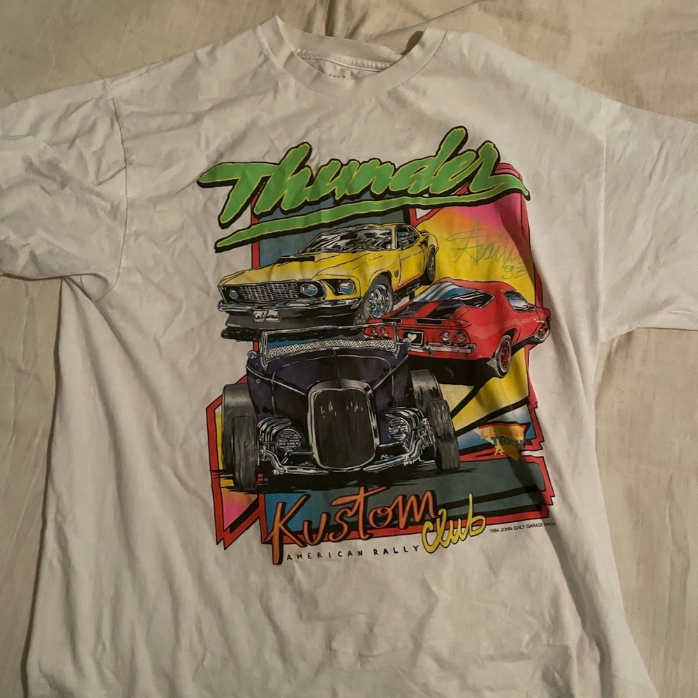 John Galt Brandy Melville Car Thunder Graphic Tee